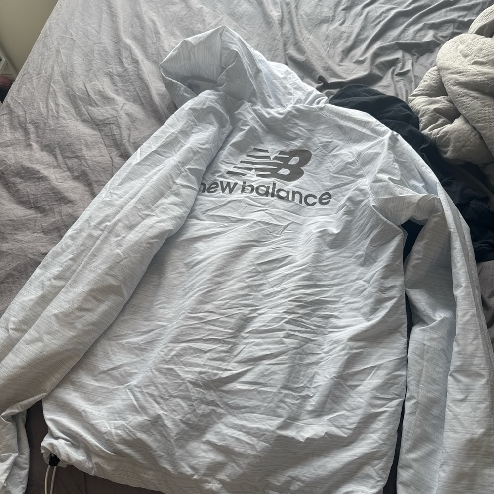 New Balance Light Gray Hooded Jacket